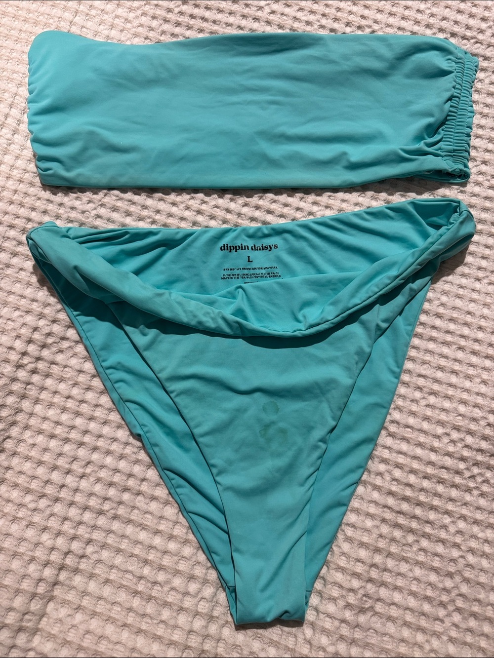 Dippin' Daisy's Teal Bandeau Bikini Set